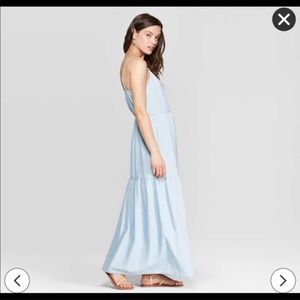 NWT UNIVERSAL THREAD PLUS SIZE LIGHT INDIGO DENIM MAXI DRESS SZ 3X